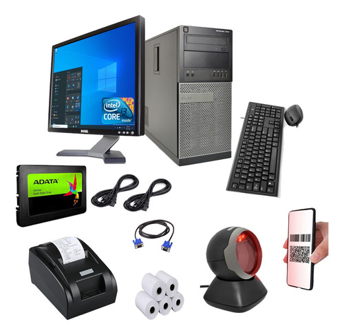 Kit Punto De Venta Pc + Lector Omnidireccional + Miniprinter