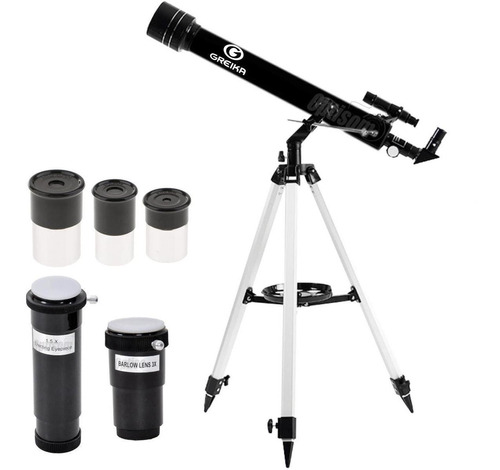 Telescopio astronómico Greika F70060 para niños y adultos, color negro