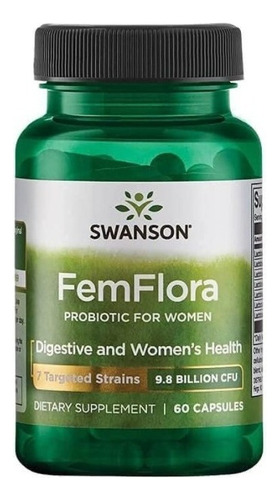 Femflora Probioticos Mujer 60cáp 9.8 Bill  Cfu Swanson