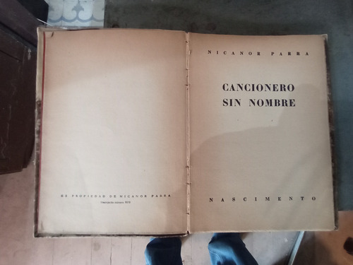 Libro Cancionero Sin Nombre - Parra