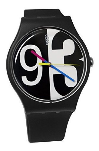 Reloj Swatch Zoomzang Suob141 Black Silicone Swiss Quartz