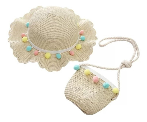 Conjunto Sombrero Y Cartera Para Niñas