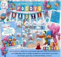 Comprar Kit Imprimible Pocoyo Decoración Candy Bar Fiesta