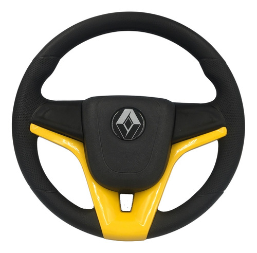 Volante Esportivo Cruze Amarelo Renault Sandero Ano 2010