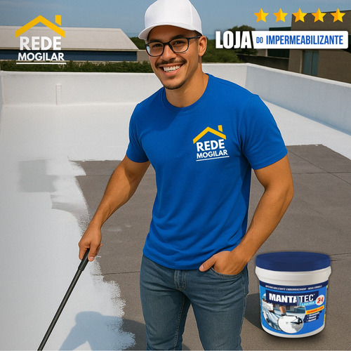 Kit 12kg Manta Emborrachada Telha Colonial +tecido Bidim