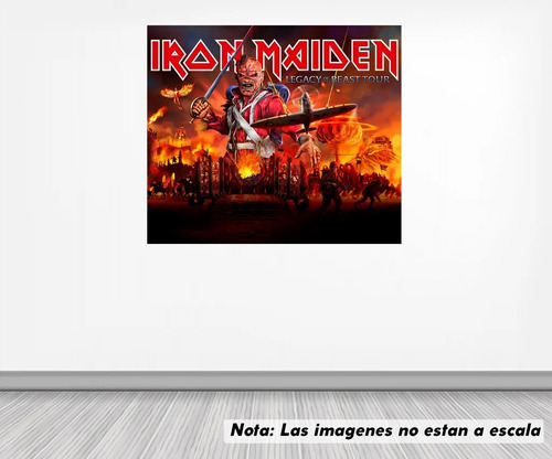 Vinil Sticker Pared 150cm Lado Iron Maiden Modld0045