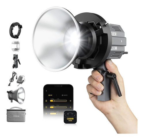 Luz De Video Colbor Cl60m 65w 5600k 7 Efectos Con Control Ap