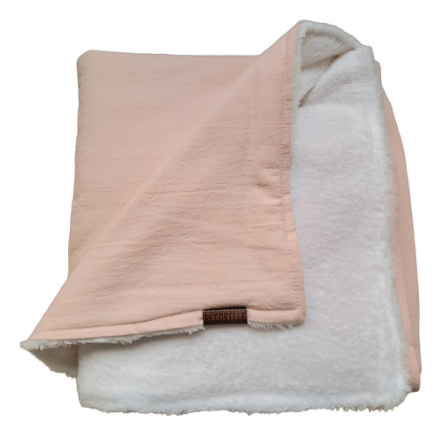 Manta Para Bebé De Algodón Y Corderito Soft Full Rosa