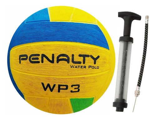 Bola Water Polo Wp3 Penalty Aquática Mais Inflador Com Nf