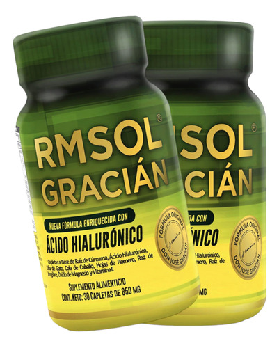 Kit 2 Frascos Rm Sol Gracian Ácido Hialurónico Sabor Sin Sabor