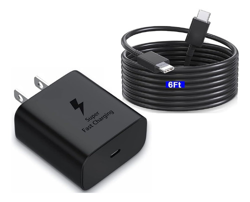 Charger Cargador De Carga Super Rapida De 45 W Usb C Y Cable