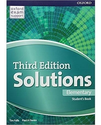 Solutions Elementary - Student´s Book - 3rd Edition - Oxford
