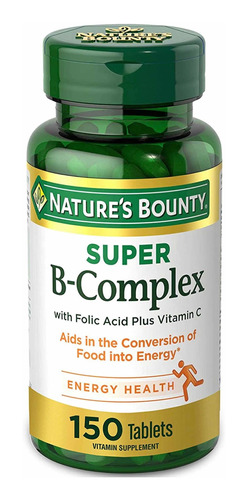 Súper Complejo B + Ácido Fólico Y Vitamina C (150 Tabletas)