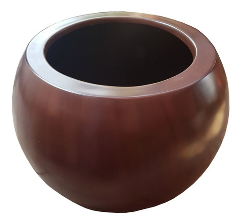 Maceta Decorativa Burbuja Grande De Fibra De Vidrio Madera