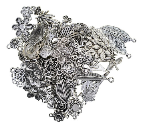 100 Gramos De Plata Árbol De Flor Mixta Diy Colgantes