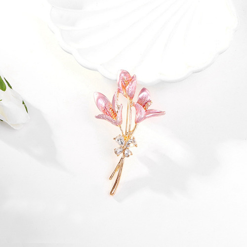 Broches Retro Elegantes Con Flores Rosas Para Bodas, Fiestas