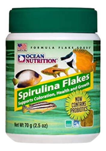 Spirulina Flakes Ocean Nutrition Alimento Peces 70g Acuario