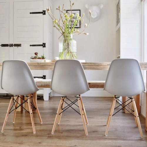 Set 4 Silla Tipo Eames De Comedor Modernas Colores