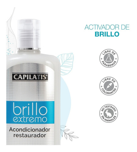 Shampoo + Acondicionador Capilatis Brillo Extremo X 420 Ml