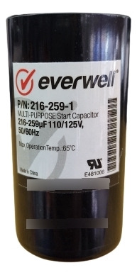 Capacitor 216-259-1 De Arranque Marca Everwell _