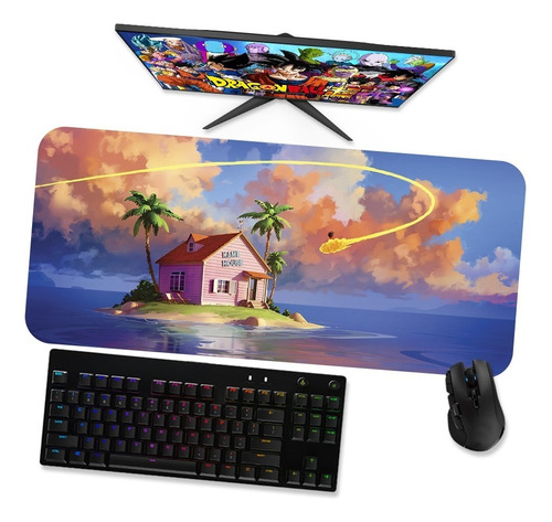 Mousepad Gamer Grande 90x40 - Dragon Ball - Kame House 1