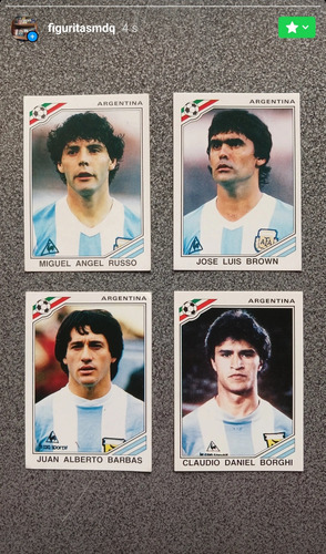 Figuritas De Argentina De Mexico 86 De Panini! Argentina México 86