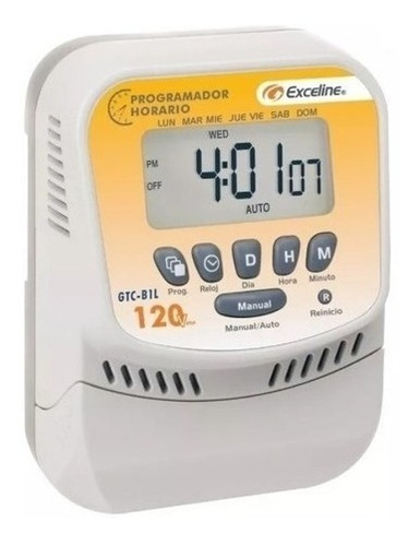 Reloj Programador Horario Digital De Bornera 120v Exceline