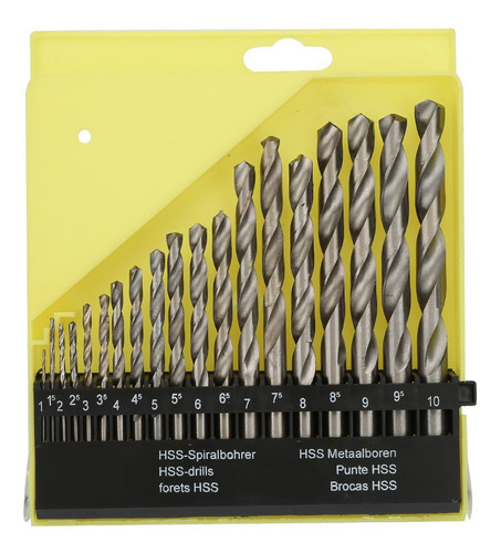 Imagen 5 de 10 de 19 Pcs Brocas Acero Para Madera Cemento Metal Perfora 1-10mm