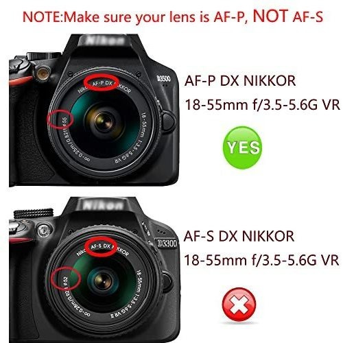 Tapa De Lente De 55 Mm Compatible Para Nikon D5600 D3500 Con