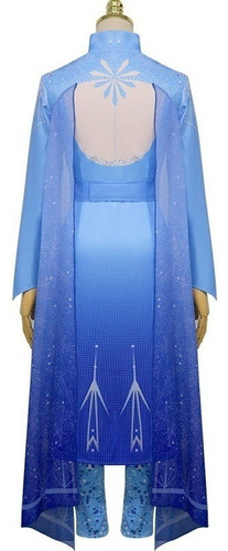 Joo Frozen Elsa Traje De Cosplay Azul Para Mujer 1