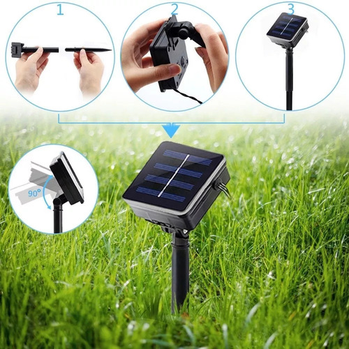 50 Led 7m Tira De Luces Led Solares Forma Flores Para Jardín