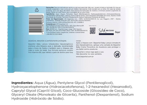 Kit 12 Lenços Umedecidos Biodegradável 48un Cada Bepantol
