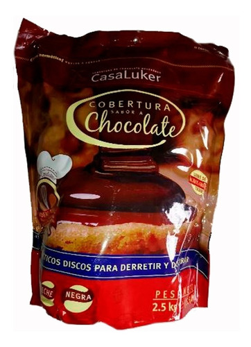 Libra De Cobertura Sabor A Chocolate Negro Dulce Marca Luker