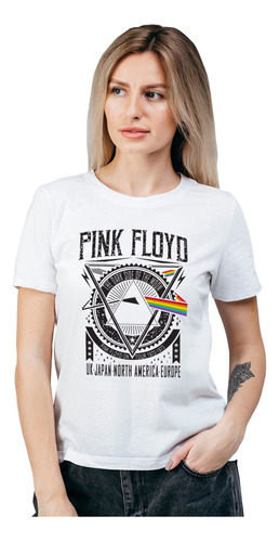 Polera Mujer Pink Floyd Tour Musica Algodón Orgánico Wiwi