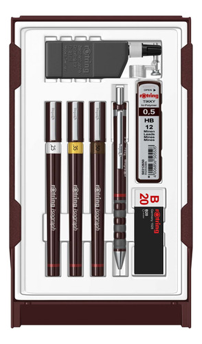 Set De Tiralíneas Isograph Rotring College (0.25-0.35-0.5mm)