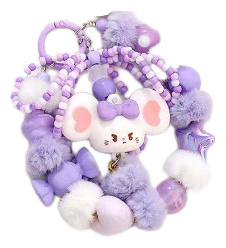 Lindo Llavero De Animales Con Bolas De Peluche, Regalo