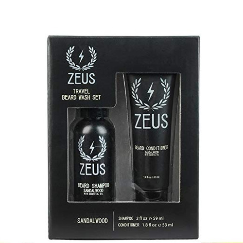 Zeus Viaje Barba ChampĂș Y Acondicionador Conjunto Hombres, S