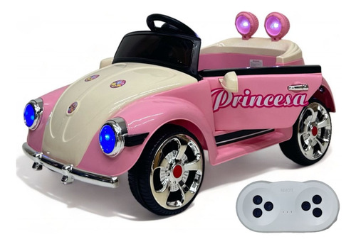 Carro Montable Eléctrico Para Niños/niñas,luces, Mp3 Rosa (Usado)
