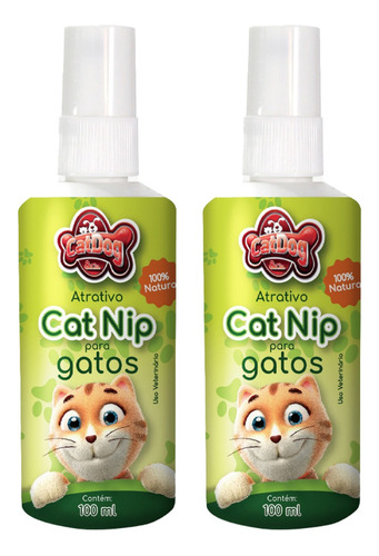 Kit 2 Catnip Liquido Spray - Atrativo P/ Gato Cat Nip 100ml