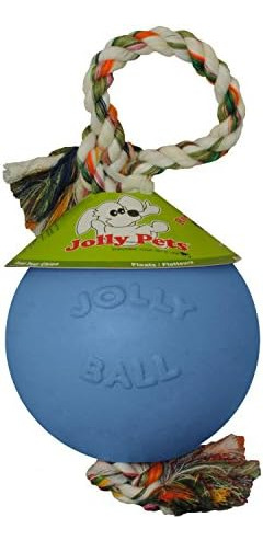 Jolly Pets Romp-n-roll Rope And Ball Dog Toy, 6 Blueberry, N