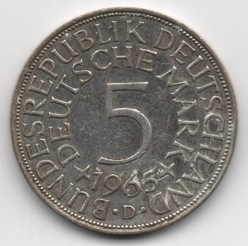 Alemania - 5 Marcos 1965 D - Km 112.1 (ref 022)