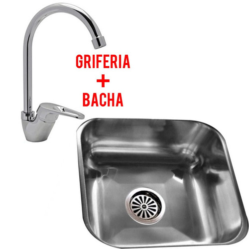 Bacha Cocina Johnson Simple Ee28 + Grifería Hydros Link