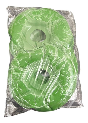Apoio Kit 4 Almofada Anti Escaras Lpp Gel Redonda Orificio Cor Verde