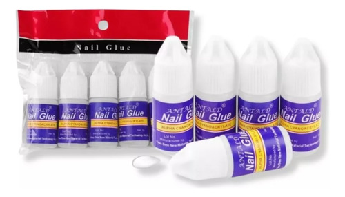 Pegamento X5 Nail Glue Para Uñas Postizas Tips Strass Gotero