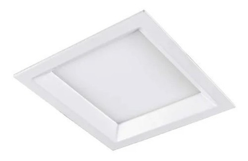 Plafon Led Embutir Recuado Aluminio 12w 3000k Branco Quente 110V/220V