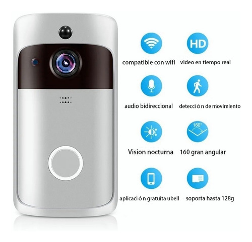 Cámara De Seguridad Hd 720p Wifi Smart Timbre