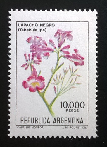 Argentina Flora, Sello Gj 2034 Flor 10000p 82 Mint L11669