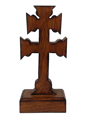 Cruz De Caravaca Missioneira Madeira Nobre 17 Cm Exclusiva