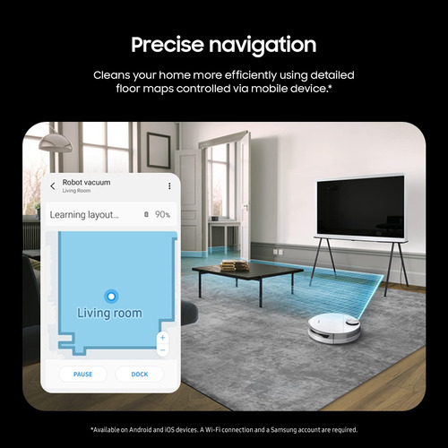 Robot Aspirador Samsung Jet Bot+ Con Clean Station, Color Bl