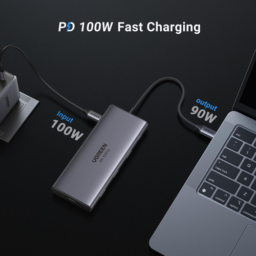 Hub Usb C Ugreen Revodok Pro 109 9 Em 1 Com 4k Hdmi 100w Pd
